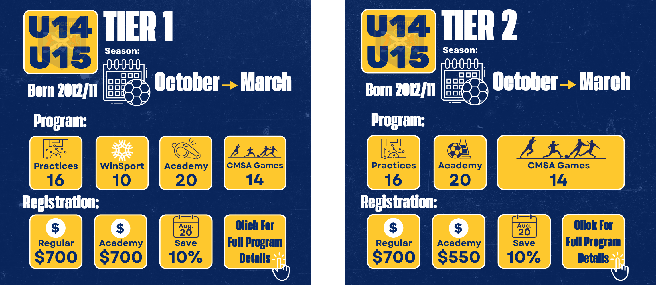 U14/15 Calgary Soccer Registration