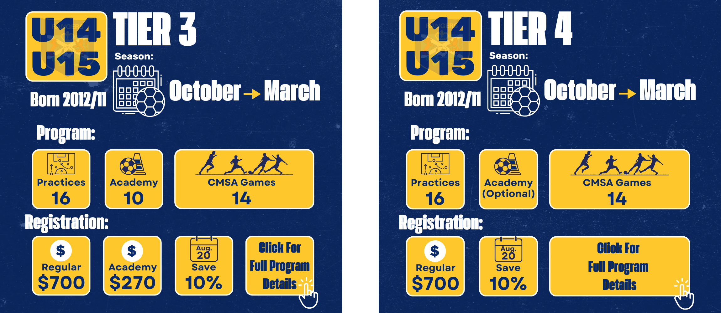 U14/15 Calgary Soccer Registration