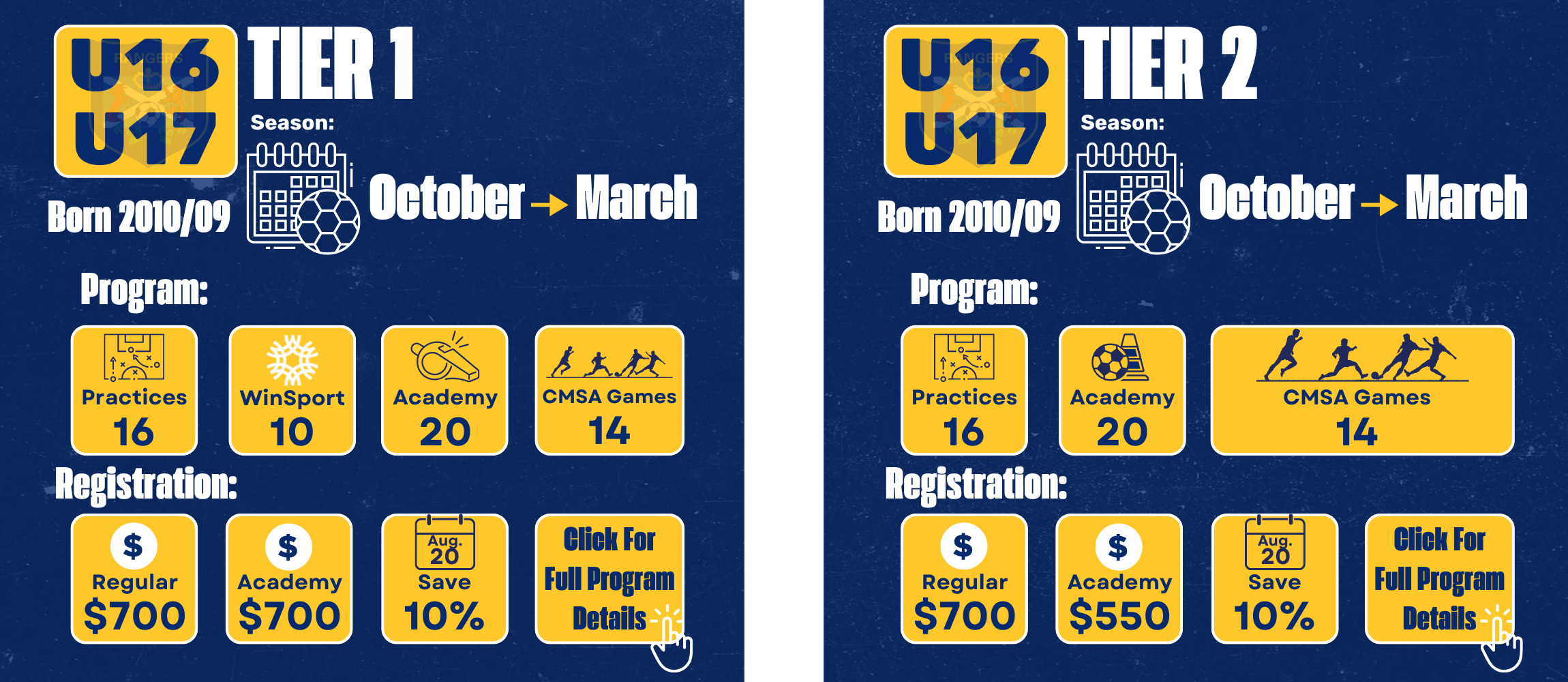 U16/17 Calgary Soccer Registration