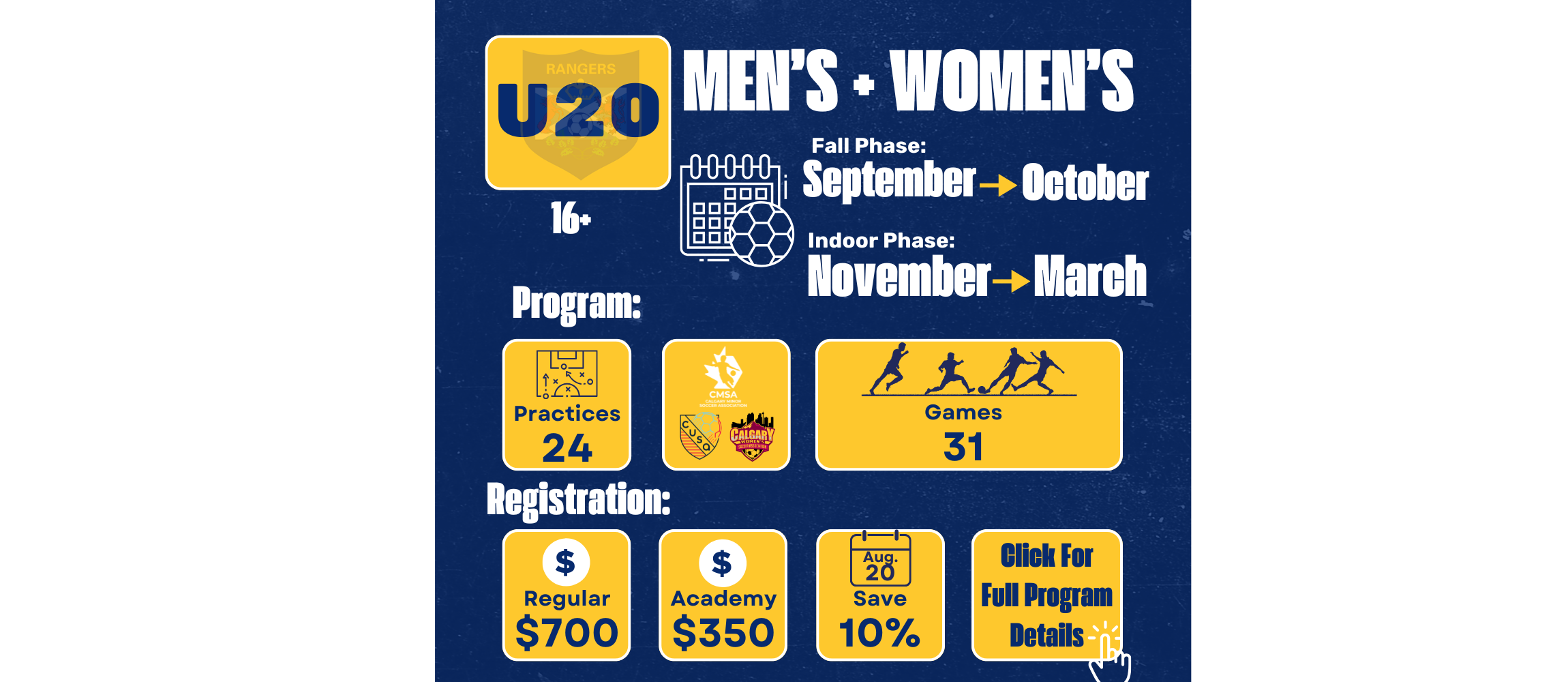 U18/19 Calgary Soccer Registration