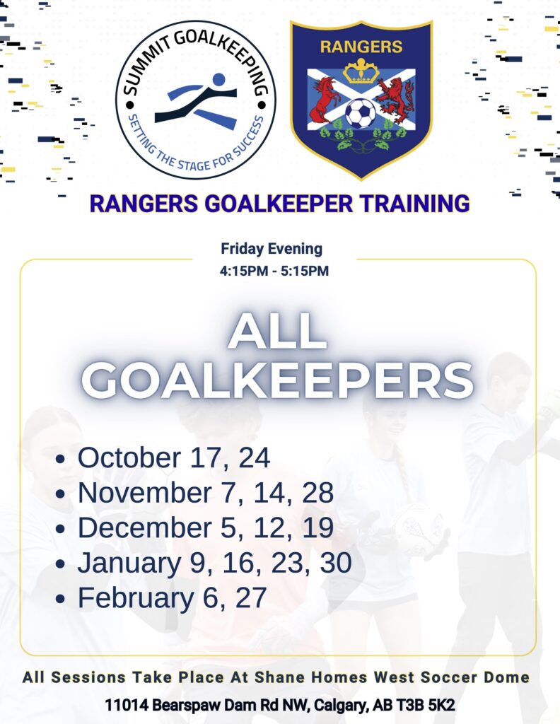 Rangers Indoor Goalkeeper Program Rangers Indoor Goalkeeper Program