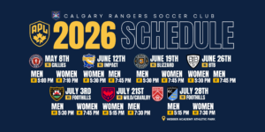 Calgary Rangers and Alberta Premier League logos for the 2026 APL season